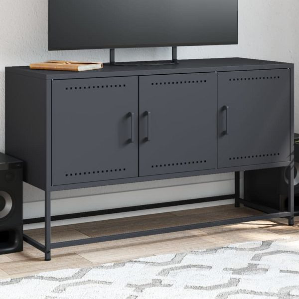 vidaXL TV-Schrank Anthrazit 100,5x39x60,5 cm Stahl, 846478