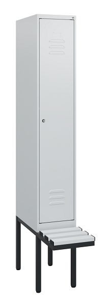 C+P Umkleidespind Classic PLUS, 1950x300x815mm, 7035/7035, Zylinderschloss, 0800405-10 S10054