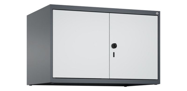 C+P Schrankaufsatz Classic PLUS, C Aufsatzschrank Classic PLUS, 2 Abteile, 500x800x500mm, 7016/7035, Drehriegel, 080092-22 S10013