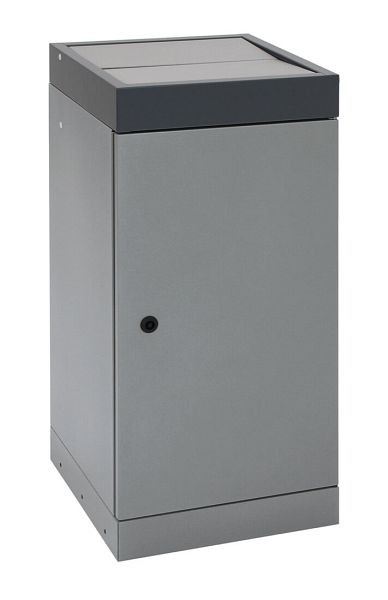 stumpf Abfalltrennung ProTec-Plus, graualu/7016, verzinkter Innenbehälter, 70 Liter, 607-070-0-2-716