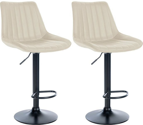 CLP Barhocker Toni Kunstleder schwarz, creme, VE: 2 Stück, 324196