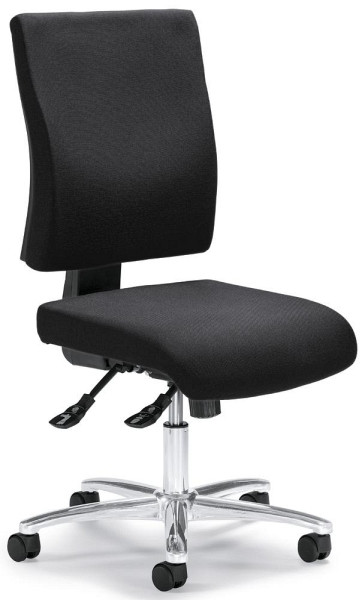 Deskin Bürodrehstuhl COMFORT R DELUXE ohne Armlehnen, Fußkreuz Stahl inkl. Gasfeder verchromt, Bezug, Stoff Farbe anthrazit, 258358