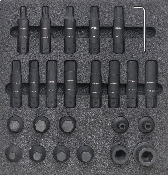 SW-Stahl Werkstattwagensortiment, Impact-Schraubendreheinsätze 3/4", 25-teilig, Z3023-3