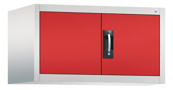 C+P Aufsatzschrank Acurado, H500xB930xT600mm, Farbe: Lichtgrau / feuerrot, Muldengriff, 9294-000 S10008