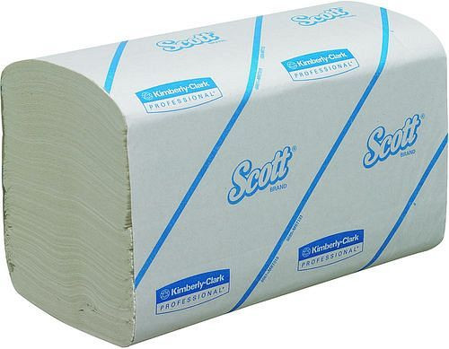 Kimberly-Clark Papierhandtücher SCOTT®, 6663, weiß, 21,5 x 31,5 cm, 1-lagig, 15 Pack à 212 Tücher, 308878