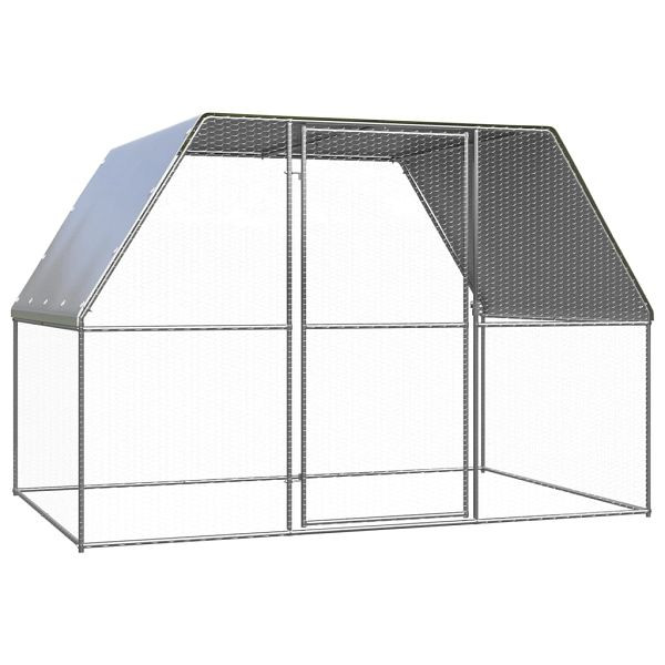 vidaXL Outdoor-Hühnerkäfig 3x2x2 m verzinkter Stahl, 150778