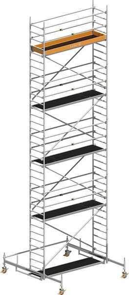 Layher Gerüst Uni Standard P2 mit Uni Telegeländer, Max. Plattformhöhe: 8,38 m, 1411108
