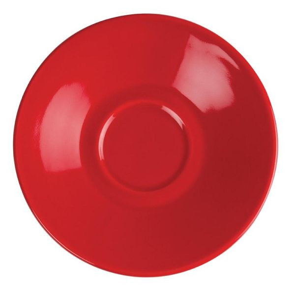 Olympia Cafe Untertassen rot 11,7cm, VE: 12 Stück, GK085