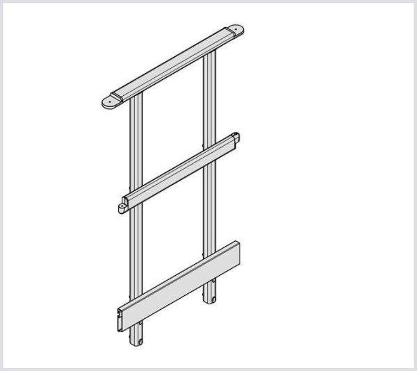 HYMER Stirnseitiges Geländer für 2220+2221, für Plattformbreite 600 mm, 22990030