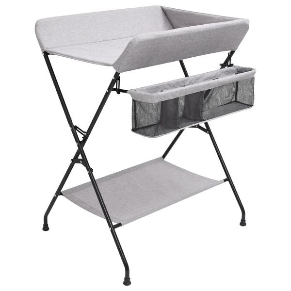 vidaXL Wickeltisch Hellgrau Eisen, 10265, 8720286432723