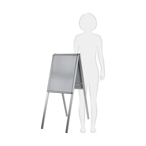 VKF Renzel Kundenstopper / Posterständer / Plakataufsteller, 25 mm Profil, Rondo DIN A2, 50.0057.2