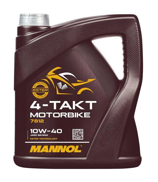 MANNOL Motoröl 7812 4-Takt Motorbike 10W-40, VE: 4 l, MN7812-4