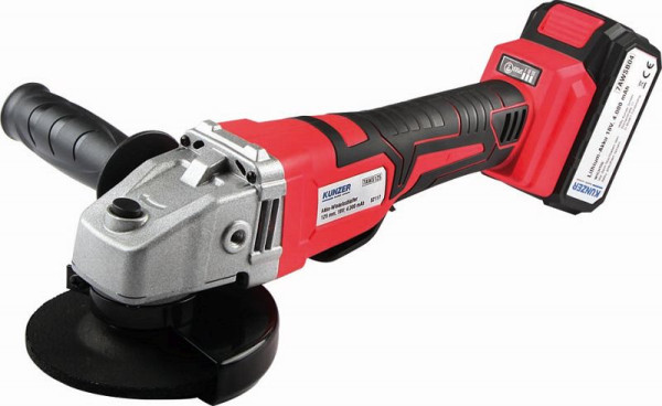 Kunzer Akku-Winkelschleifer, Akku: 18 V Li-Ion, 4.000 mAh, 7AWS125
