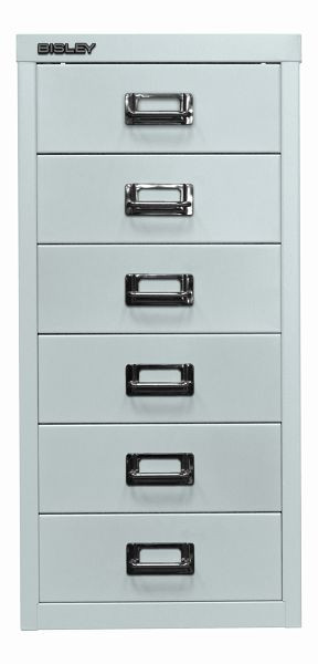 Bisley MultiDrawer, 29er Serie, DIN A4, 6 Schubladen, lichtgrau, L296645
