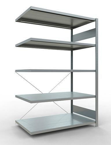 Schulte Fachbodenregal, Anbaufeld, 5 Lagerebenen, Kreuzstrebe, Fachlast 250 kg, 1306 x 836 x 2000 mm, 278774
