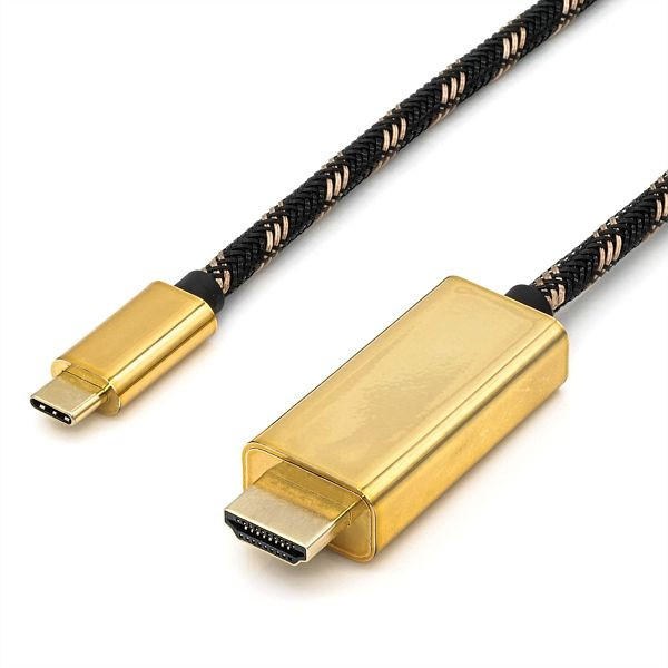 ROLINE GOLD USB Typ C - HDMI Adapterkabel, ST/ST, 2 m, 11.04.5847