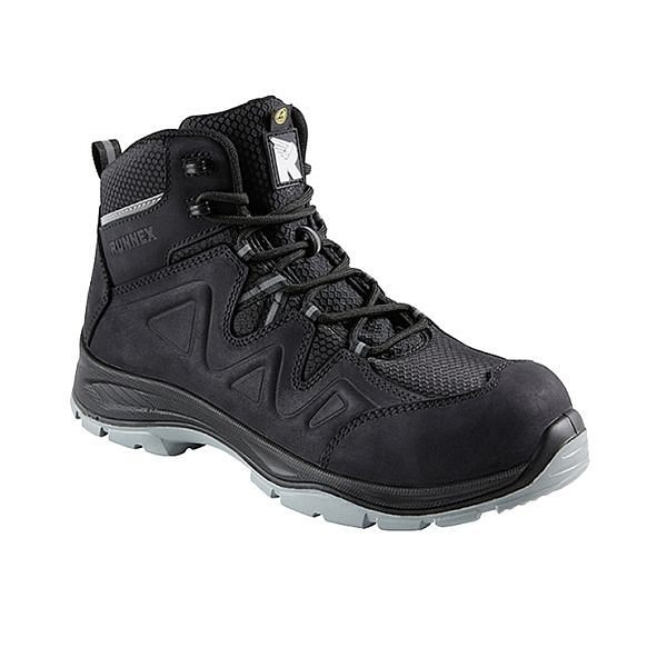 RUNNEX S3S-ESD Sicherheitsschnürstiefel SmartStar, Farbe: schwarz/grau, Größe: 43, VE: 1 Paar, 5303-43