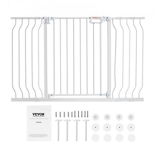 VEVOR Türschutzgitter, Absperrgitter Treppengitter, 749–1346mm Breitenbereich Beidseitig Schwenkbare Gitter 762mm Höhe, Weiß, LGXCWZLBS3052H2HGV0