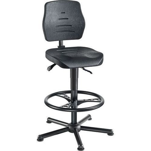 meychair Arbeitsdrehstuhl Workster, Sitzhöhe bis 840 mm, Fußring breit, pendelnd gelagerte Lehne, 319432