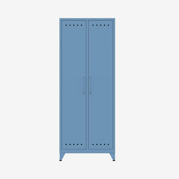 Bisley Fern Maxi Kleiderschrank, mit Kleiderstange und festem Fachboden, blau (605), FERMAX605