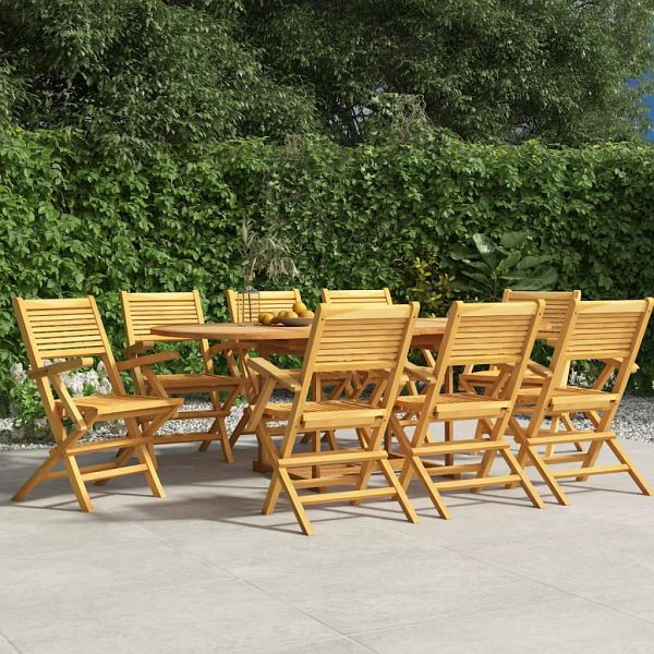 vidaXL Gartenstühle 8 Stück Klappbar 55x62x90 cm Massivholz Teak, 3155069