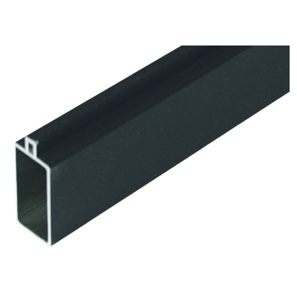 T&J GOTLAND-Serie WPC-Steckzaunsystem, SET mit Start- & Abschlussleiste, 20 x 40 x 1795 mm, Aluminium ANTHRAZIT, 44847