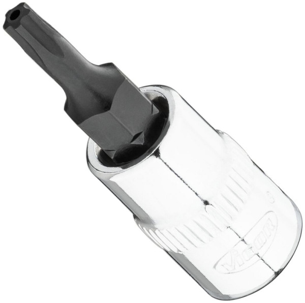 VIGOR T-Plus Schraubendreher-Einsatz, Vierkant 6,3 mm (1/4 Zoll), Innen 5-Stern Profil mit Zapfen, T15+H, V7037-IPR15