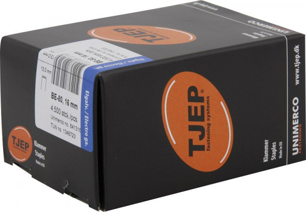 TJEP BE-80 16mm Klammer, verzinkt Box 4.500 Stück, Klammern, 841316