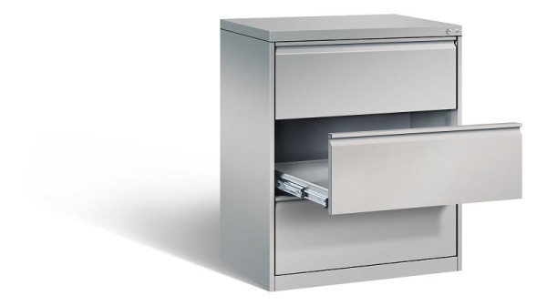C+P Karteischrank Acurado, H1045xB787xT590mm, Farbe: Weißaluminium, Griffleiste, 12923-322 S10001