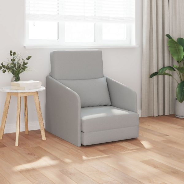 vidaXL Boden Schlafsofa 2-in-1 Wolkenweiß 65x80x83 cm Stoff, 4106646