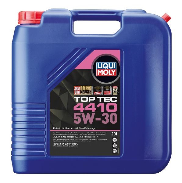 LIQUI MOLY Motoröl Top Tec 4410 5W-30, Kanister Kunststoff, VE: 20 Liter, 21399