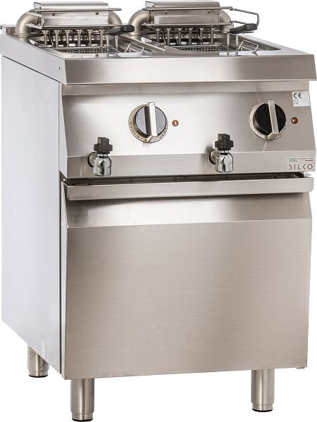 KBS Elektro-Fritteuse 2 Becken je 10 Liter Standgerät 18kW Klappheizung, 10414405