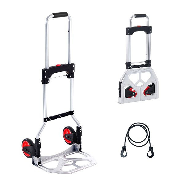 VEVOR Sackkarre Klappbar 80kg Transportkarre aus Aluminiumlegierung und Kunststoff, KZDSTHC175B0QUTVIV0