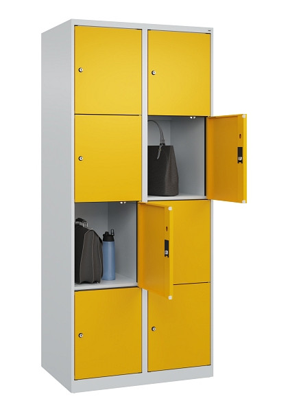 C+P Schließfachschrank Evolo PLUS, 8 Fächer, 1850x800x500mm, 7035/1004, 049000-224 S10000
