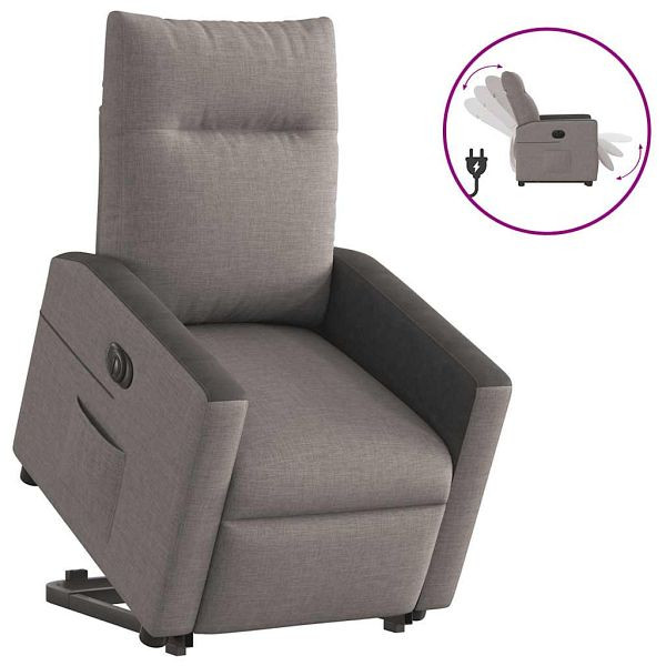 vidaXL Relaxsessel mit Aufstehhilfe Elektrisch Taupe Stoff, 3324071