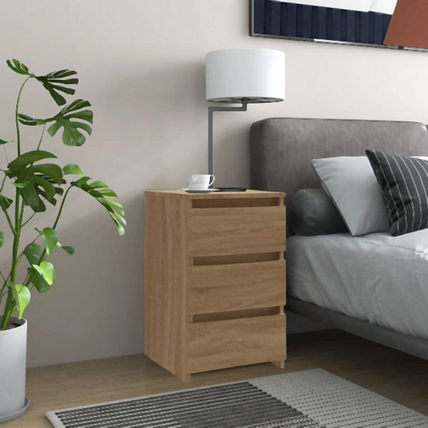 vidaXL Nachttisch Sonoma-Eiche 40x35x62,5 cm Holzwerkstoff, 806217