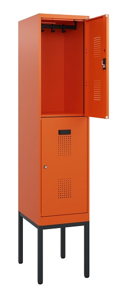 C+P Doppelstock-Spind Evolo PLUS, Gestell, 2 Fächer, 1950x400x500mm, 2004/2004, Zylinderschloss, 0493305-12 S10068