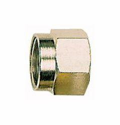 Riegler Überwurfmutter, Temperaturbereich max.: 150 °C, Material: Messing vernickelt, 112056