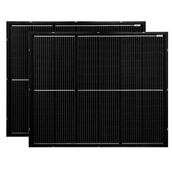 Offgridtec Balkon - Solarmodulset 12V 2x 200W mit dünnem Alu-Rahmen und Metall-Kabelbinder, 3-01-018375
