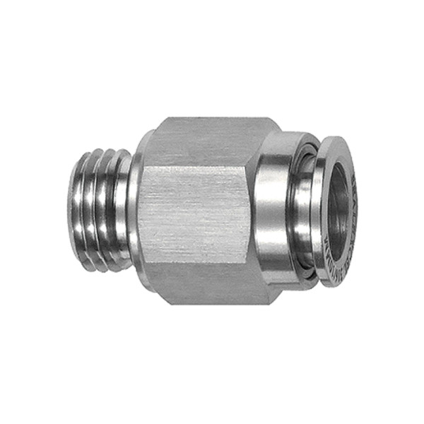 Riegler Gerade Steckverschraubung G 1/8, Schlauch-Außen-Ø 4, ES 1.4404, 135059