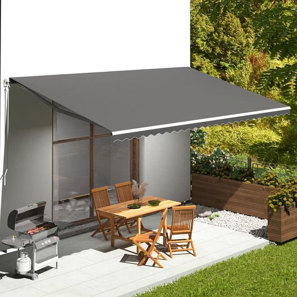 vidaXL Markisenbespannung Anthrazit 6x3,5 m, 311954, 8720286150450