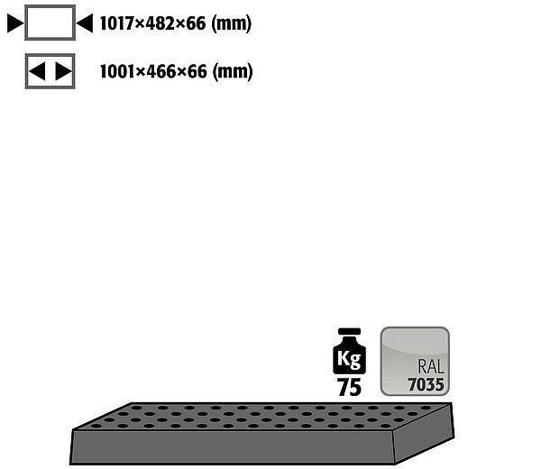 asecos Lochblecheinsatz Standard für die Verwendung in STAWA-R-Auffangwannen für Modell(e): Q90, Q30, S90, S60 mit Breite 1200 mm, 33578