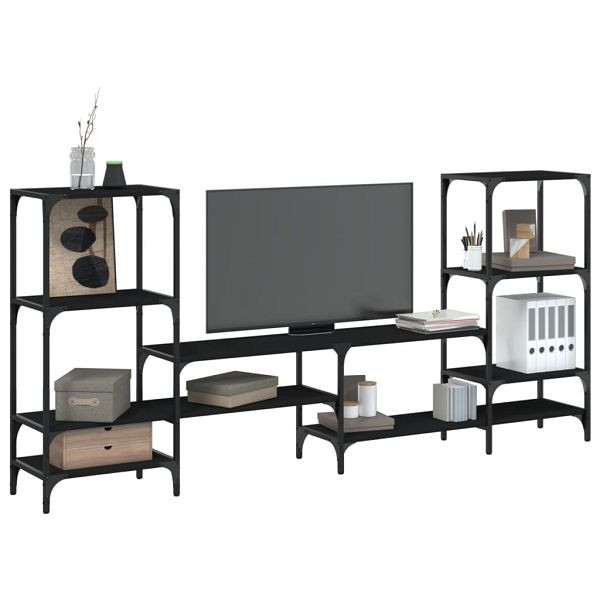 vidaXL TV-Schrank Schwarz 206,5x28,5x95 cm Holzwerkstoff, 842481