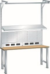 LISTA Universeller Aufbau (BxH) 1500x1590mm Typ D / Schuko Farbe: Lichtgrau, 89.072.020
