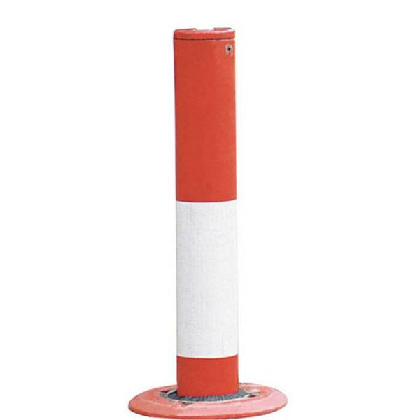 Stein HGS Absperrpfosten -PARATlift- Ø 76 mm aus Stahl, zum Einbetonieren, versenkbar, halbautomatisch schwarz/gelb, 11724