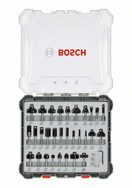 Bosch Fräser-Set, 8-mm-Schaft, 30-teilig, 2607017475