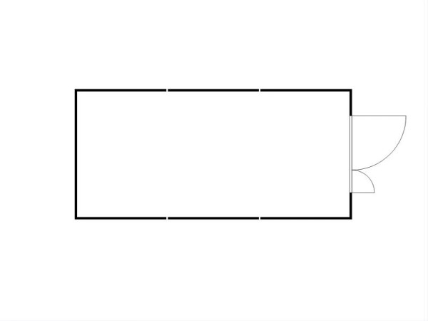 FLADAFI Materialcontainer-Kombination MC 1360, verzinkt, vormontiert, Holzfußboden, Doppelflügeltür (asymmetrisch) auf der 3 m Seite, F13600201-F911-F1361