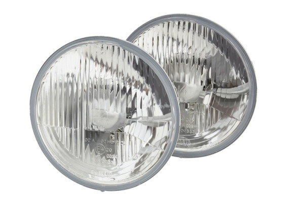 HELLA Halogen-Hauptscheinwerfersatz, 12V, rund, Referenzzahl: 20, Einbau, ECE/SAE, links/rechts, Set, 1A6 002 395-821