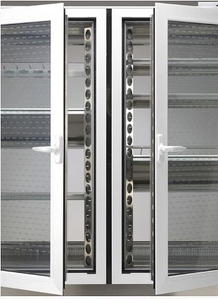 NordCap Glastür für ALASKA 100 / SLIM 100, rückseitig, weißer Rahmen, 41860050057800