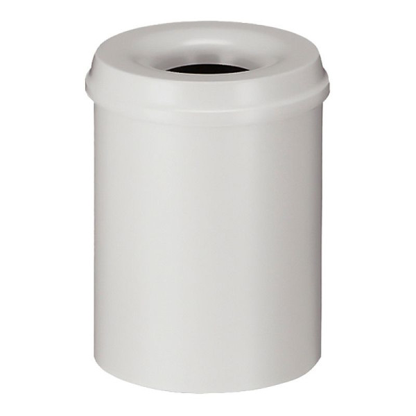 STEIN HGS Feuerlöschender Papierkorb, grauweiß (R9002), 15 Liter, 83729.0007